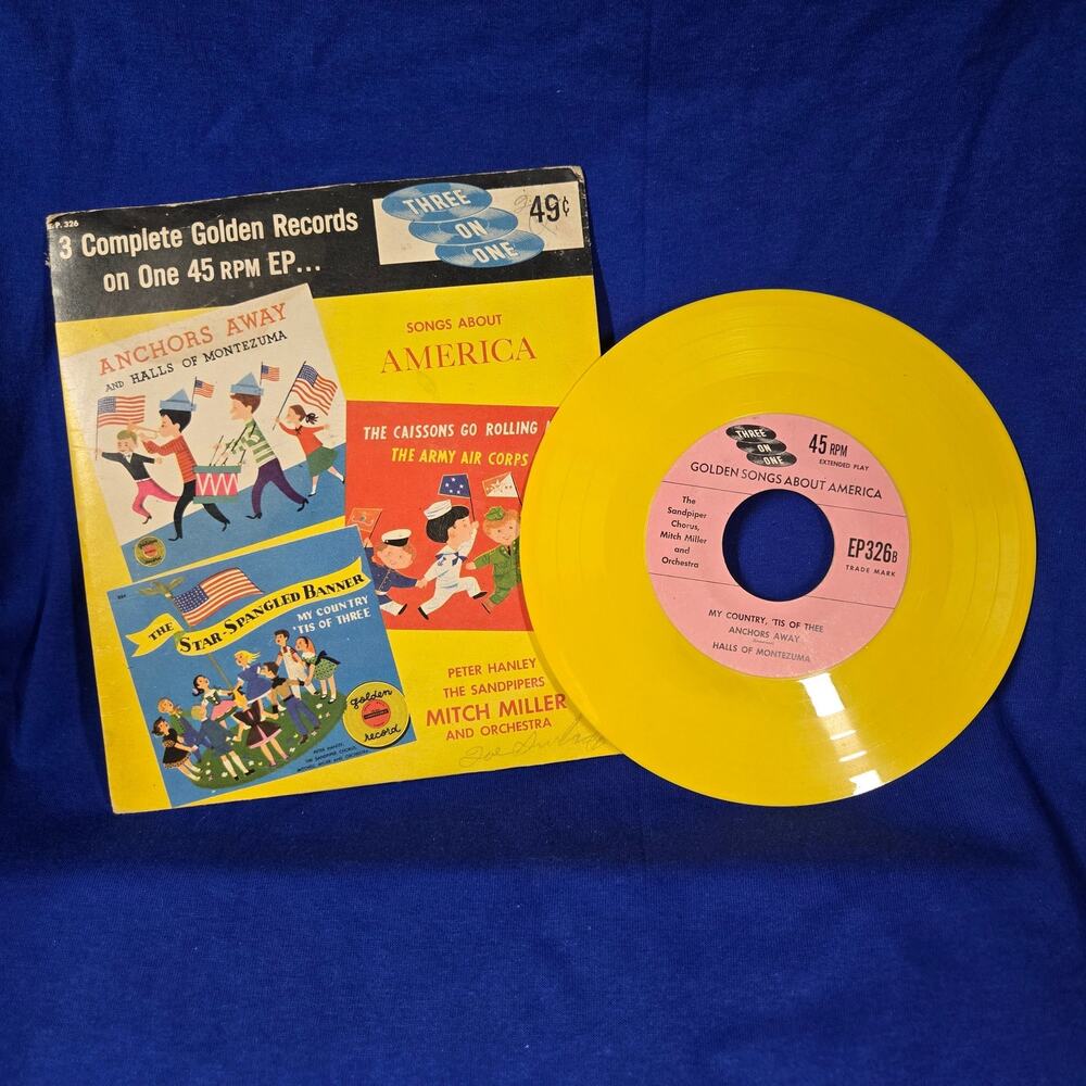 Golden Songs About America 45 RPM Record Children's